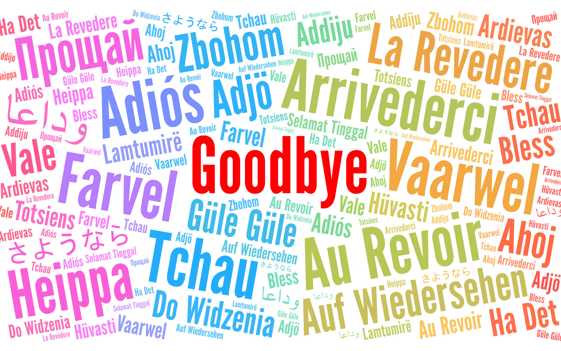Ночь на других языках. До свидания на разных языках. Прощай на разных языках. Досвидание на разных языках. Пока на разных языках.